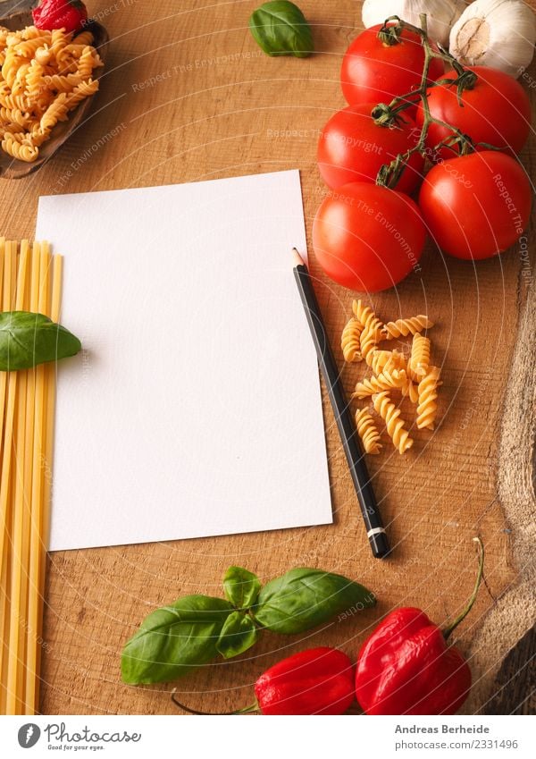 Background for pasta recipes Food Vegetable Italian Food Healthy Delicious Background picture basil bare Chili conceptual cook cooking empty fresh garlic green