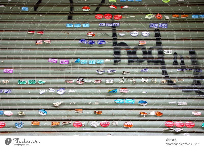 publicity Youth culture Subculture Venetian blinds Label Sign Characters Signs and labeling Graffiti Line Multicoloured Advertising Smiley Colour photo