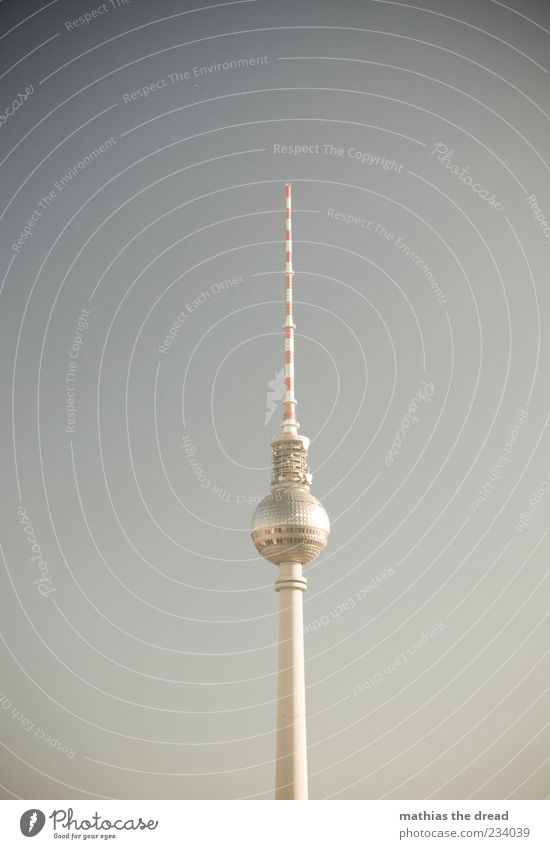 ONE TOWER FOR ALL Sky Cloudless sky Beautiful weather Capital city Skyline Deserted Tower Manmade structures Building Architecture Berlin TV Tower Large Tall