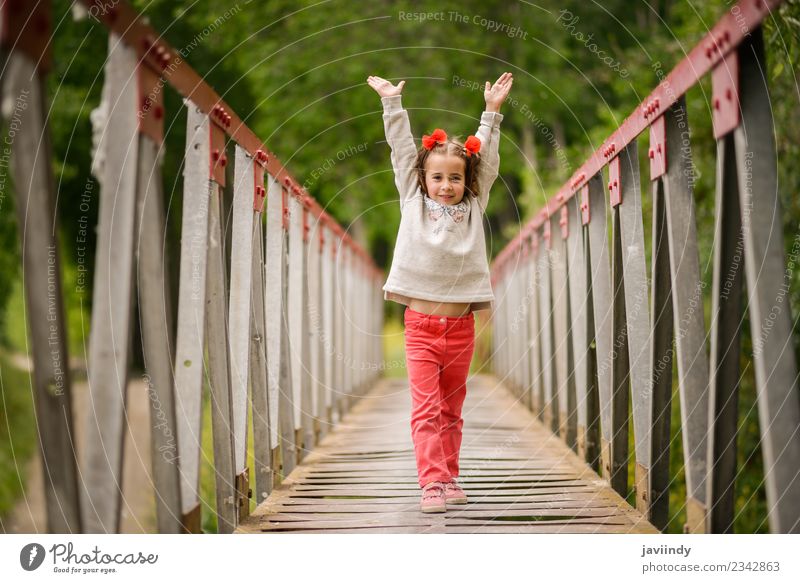 Cute little girl with four years old having fun in Nature Joy Happy Beautiful Life Playing Child Human being Girl Woman Adults Infancy 1 3 - 8 years Flower