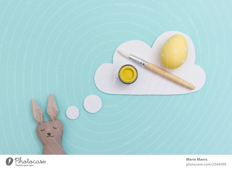 Easter Bunny Dreams Of Painting Easter Eggs A Royalty Free Stock Photo From Photocase