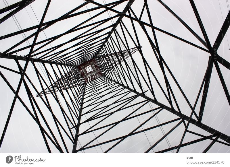 Energy Technology Energy industry Industry Electricity Electricity pylon Tower Manmade structures Esthetic Power Network Arrangement Precision Pure Symmetry