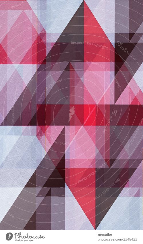 Triangles _ brown and red Elegant Style Design Art Paper Esthetic Contentment Colour Symmetry Stability Point Structures and shapes Red Brown White Geometry