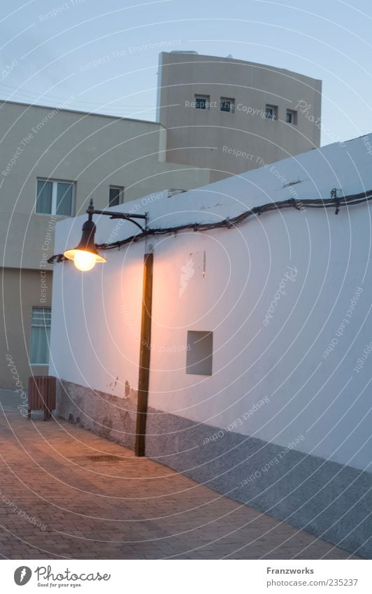 meeting place Summer House (Residential Structure) Cable Deserted Building Wall (barrier) Wall (building) Facade Mysterious Lantern Trash container