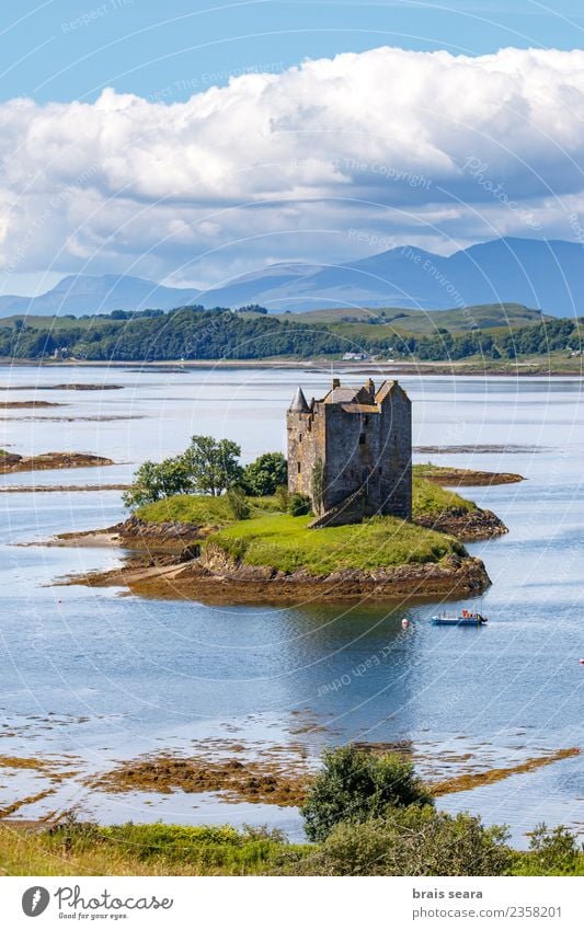 Stalker Castle. Vacation & Travel Tourism Ocean Island Mountain House (Residential Structure) Nature Landscape Sky Clouds Rock Coast Bay Lake Port City Building