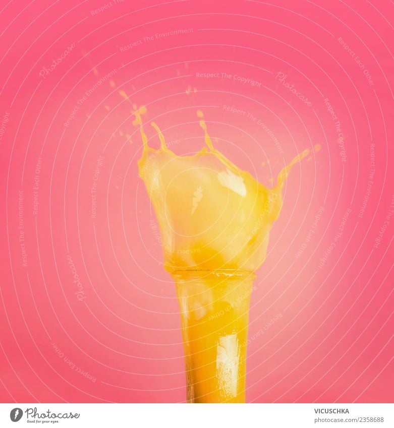 Glass with yellow juice and syringes Food Beverage Cold drink Lemonade Juice Lifestyle Style Design Healthy Healthy Eating Summer Yellow Pink Cocktail Milkshake