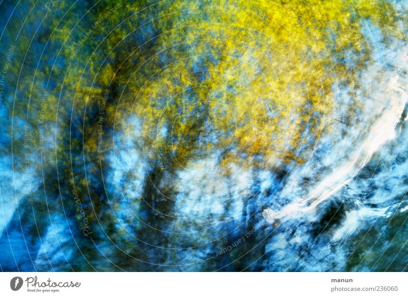wuthering heights Nature Sky Spring Summer Exceptional Fantastic Hip & trendy Modern Beautiful Blue Yellow Bizarre Chaos Design Colour Creativity Art Surrealism