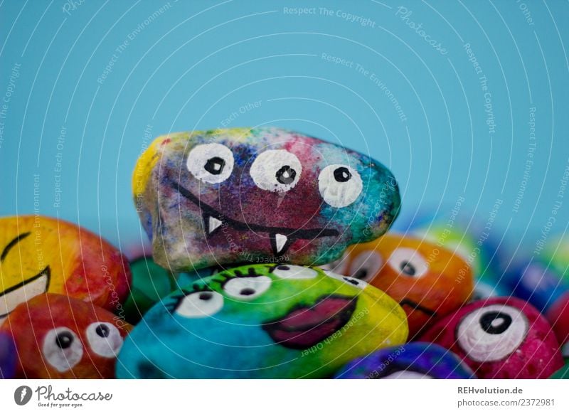 Monster rocks, colorful! Group Art Culture Smiling Exceptional Uniqueness Funny Crazy Emotions Moody Chaos Identity Sociology Character Difference Together