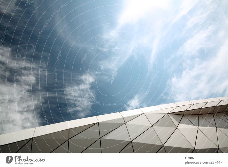 Sky over Hamburg Clouds Manmade structures Architecture Blue Moody Life Esthetic Inspiration Climate Environment Change Art Roof Construction Colour photo