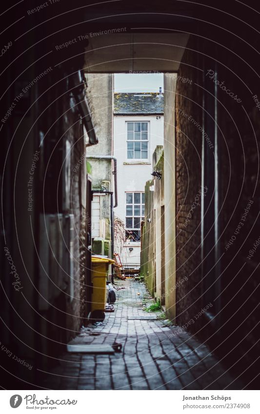narrow alley in Brighton, England Town Downtown Old town Populated House (Residential Structure) Building Wall (barrier) Wall (building) Facade Brave Alley