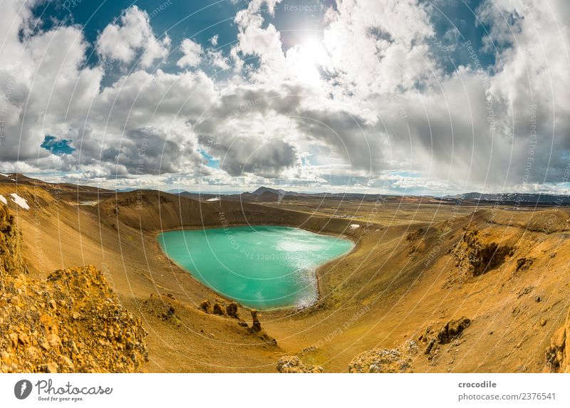 # 756 Viti Crater Iceland Krafla North Volcano Long exposure Clouds Colour photo Earth Gloomy Desert Cold Electricity generating station Geothermy