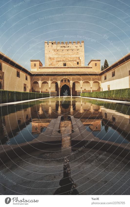 Alhambra Vacation & Travel Tourism Trip Sightseeing City trip Summer Palace Manmade structures Building Architecture Might Castle city castle Spain Granada