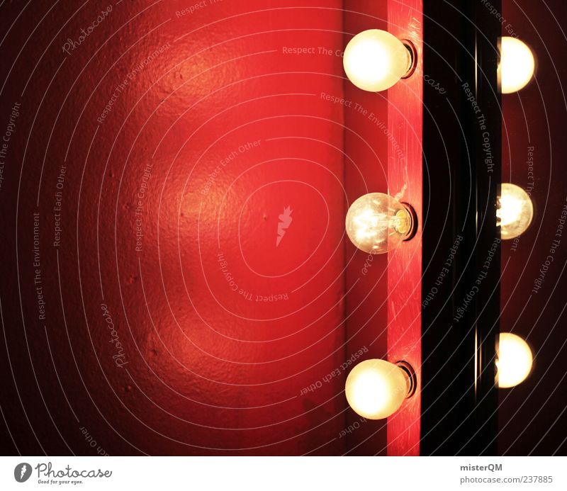 Show must go on. Art Esthetic Theatre Mirror Stage lighting Light Electric bulb Red Red-light district Infrared lamp Shows Event Lighting Night life