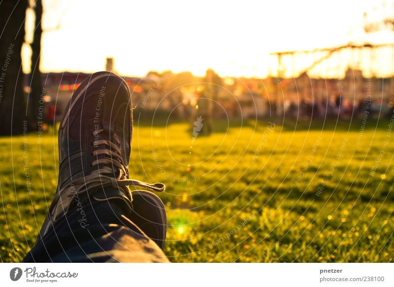 Sunrise Between Woman Legs Stock Photo, Picture and Royalty Free