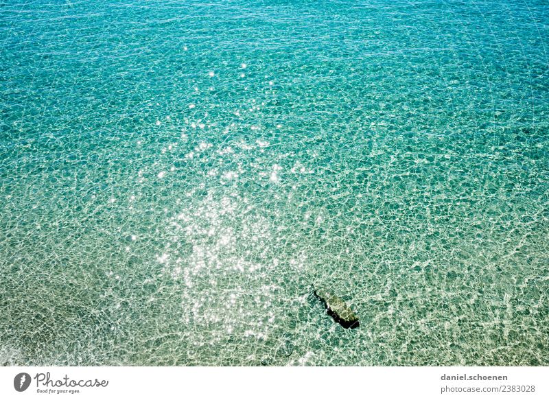 Water temperature 20 degrees Vacation & Travel Summer Summer vacation Sun Sunbathing Beach Ocean Waves Coast Fresh Blue Turquoise Mediterranean sea