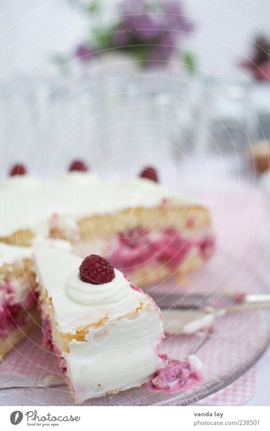 raspberry cake Food Dairy Products Fruit Cake Dessert Nutrition Feasts & Celebrations Raspberry Cream Cake server Cream gateau Fatty food Delicious