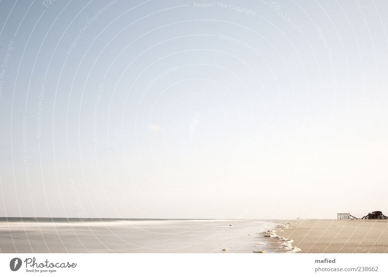 Sunday morning at the beach Trip Summer Beach Ocean Waves Environment Nature Landscape Sand Air Water Sky Beautiful weather Coast North Sea St. Peter-Ording