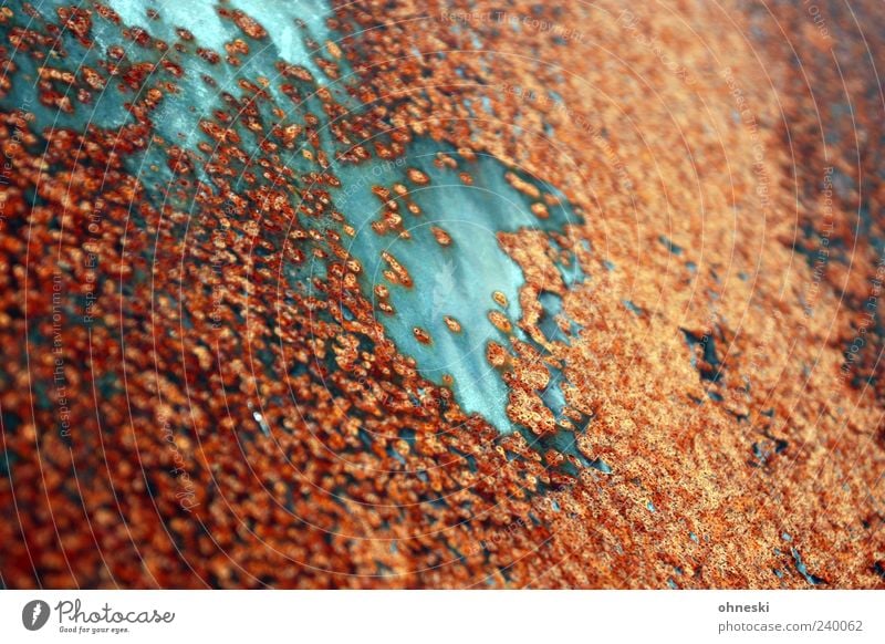 rust Point Metal Steel Rust Old Structures and shapes Decline Destruction Colour photo Abstract Deserted Shallow depth of field Close-up Blue Brown Detail