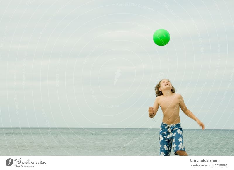 favourite sport Vacation & Travel Summer vacation Ball sports Soccer Human being Child Boy (child) Infancy Life 1 8 - 13 years Beach Laughter Happiness Happy