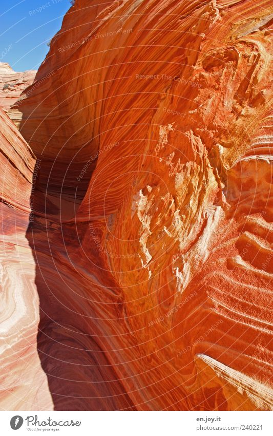 no passage Vacation & Travel Tourism Nature Landscape Rock Stone Exceptional Blue Brown Red Bizarre Miracle of Nature Coyote Buttes USA Americas Arizona Utah