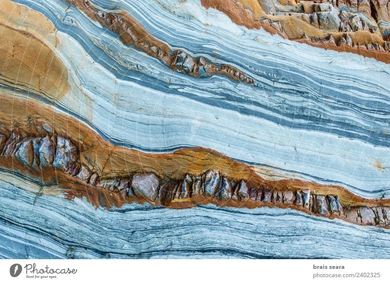 Sedimentary rocks texture Beach Ocean Wallpaper Education Science & Research Geology Profession Geologist Nature Rock Coast Tourist Attraction Stone Yellow