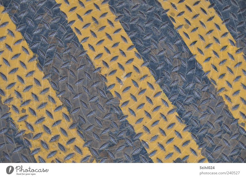 black-yellow striped checker plate Metal Steel Stripe Yellow Black Colour Arrangement Safety Tin non-slip All-weather Steel plate Colour photo Pattern