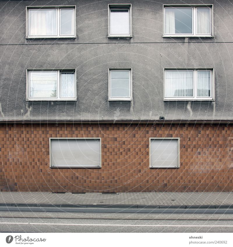 bonjour tristesse House (Residential Structure) Manmade structures Building Architecture Wall (barrier) Wall (building) Facade Window Gray Sadness Concern