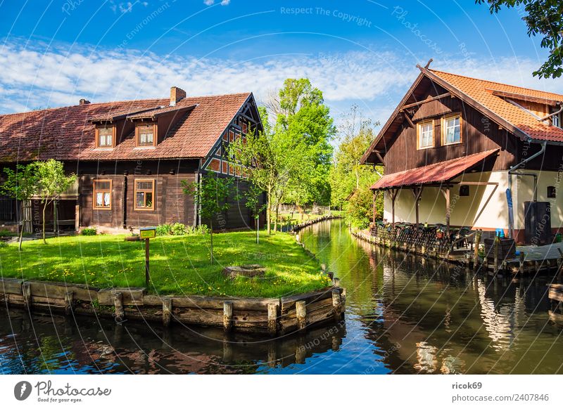 Building in the Spreewald in Lehde Relaxation Vacation & Travel Tourism House (Residential Structure) Nature Landscape Water Spring Tree Forest River Village