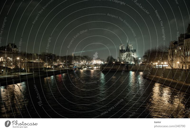 Lights of the Seine France Paris Town Capital city Church Dome Bridge Monument Old Esthetic Authentic Exceptional Fantastic Far-off places Subdued colour