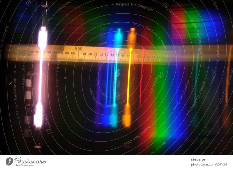 Helium spectrum Spectral Dismantling Lamp Light Physics Science & Research Gas quantum Lens spectral decomposition möller