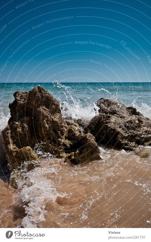 Splash III Landscape Sand Water Drops of water Beach Swimming & Bathing Discover Relaxation Portugal Algarve gale Vale Parra Surf Refreshment Colour photo