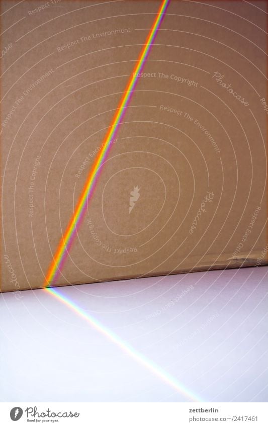 Visible spectrum Prism Light Refraction Strip of light Beam of light Cardboard Rainbow Prismatic colors Prismatic colour Spectral Colour Multicoloured