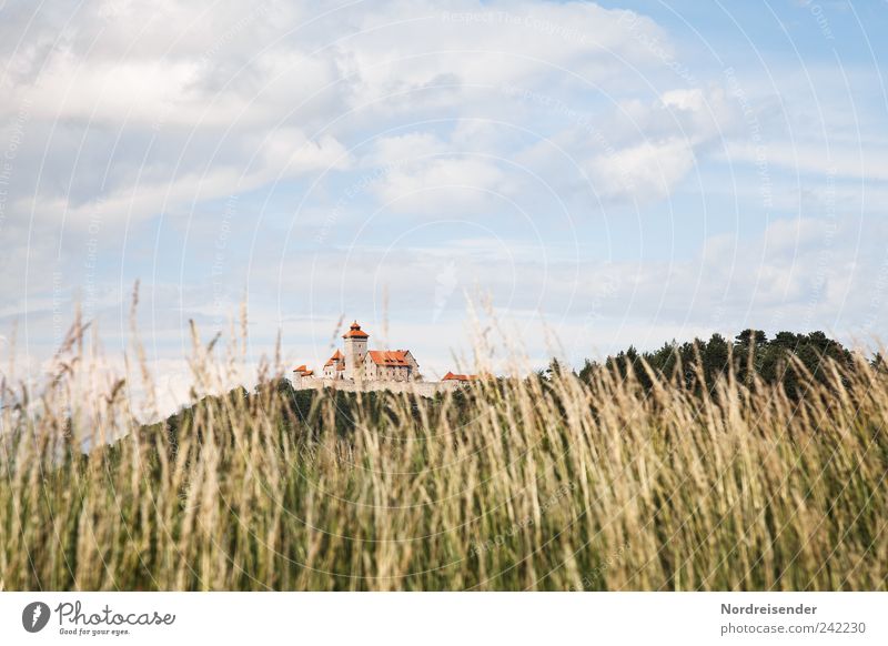 Thuringia | Grass Tourism Landscape Sky Clouds Beautiful weather Wind Meadow Tourist Attraction Landmark Esthetic Elegant Luxury Moody Tradition wachsenburg