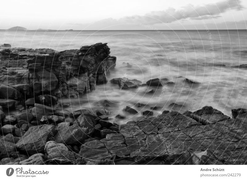on the rocks Swimming & Bathing Elements Water Rock Waves Coast Mooloolaba Sunshine Coast Queensland Australia Fluid Wet Ocean Long exposure Horizon Clouds