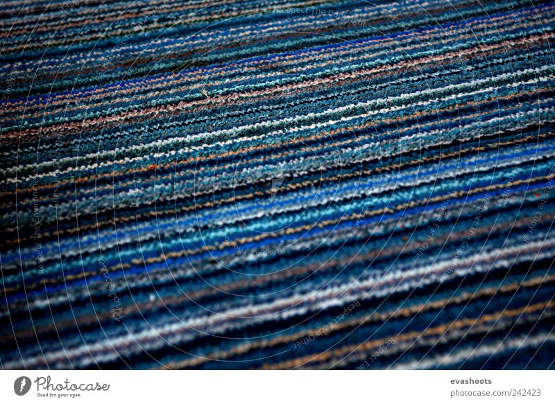 striped carpet Furniture "carpet teppioch streifen blau braun türkis blue brown turquoise lightblue stripes" Decoration "interior textile close-up" Retro Brown