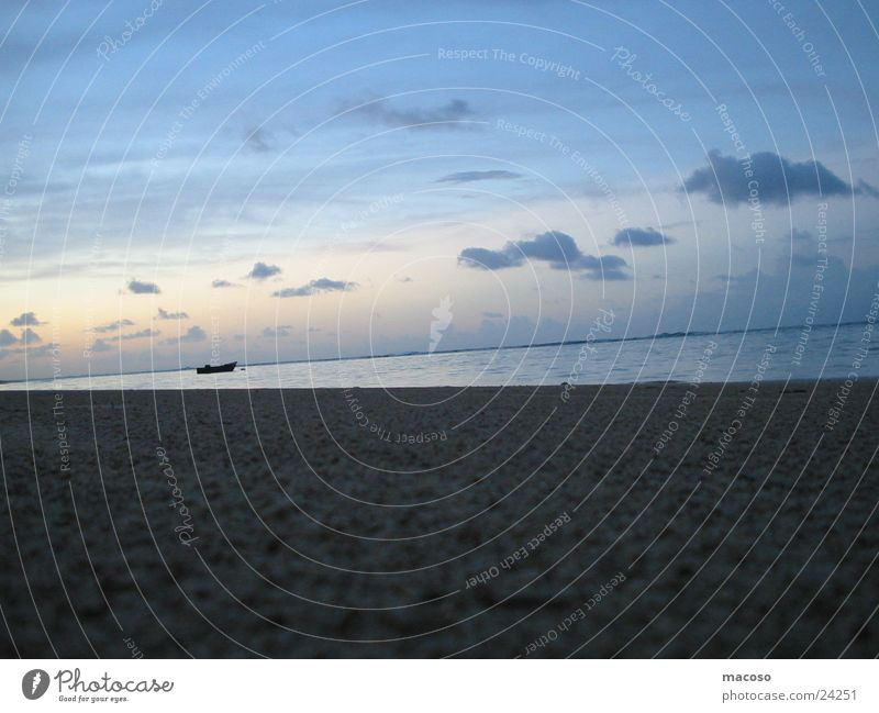 Lonely silence Ocean Watercraft Clouds Beach Calm Loneliness Romance Cuba Sky Sand