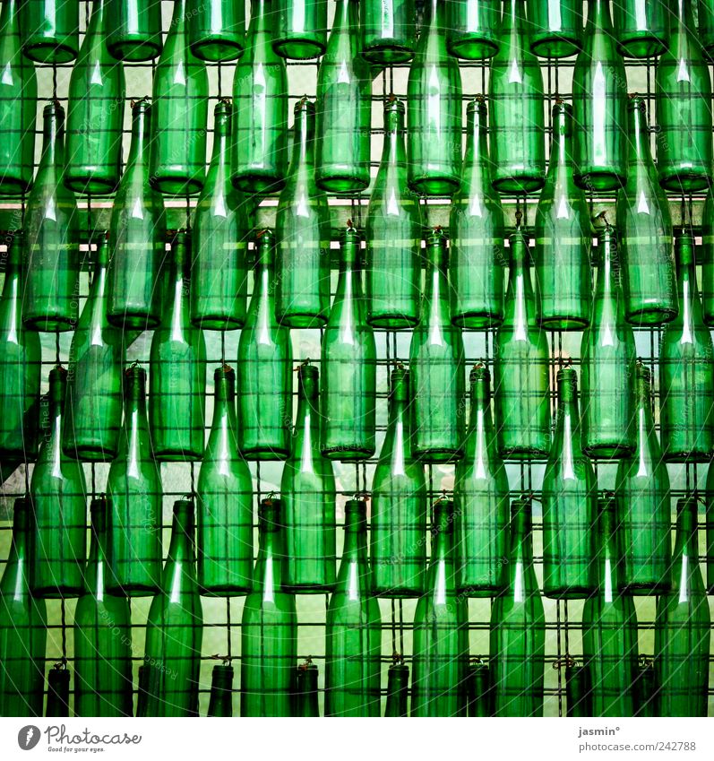 Bottle party! Design Glass Green Colour photo Deserted Maximum Glass wall X-rayed Glassbottle
