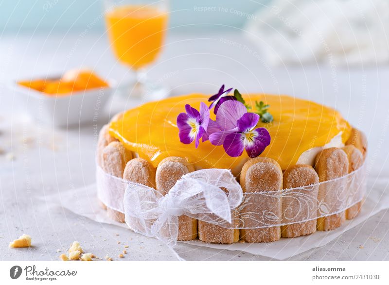 Passion Fruit And Peach Cake A Royalty Free Stock Photo From Photocase