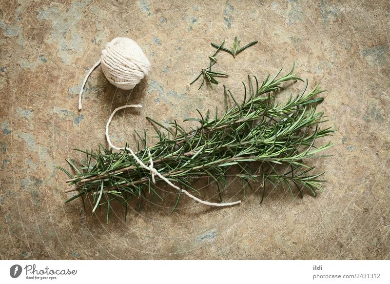 Fresh Rosemary Herbs and spices Alternative medicine Plant Leaf Natural condiment seasoning cooking Aromatic branch Raw food Bundle rosmarinus officinalis