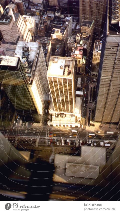 View from WTC New York City World Trade Center Urban canyon High-rise Small North America Human being