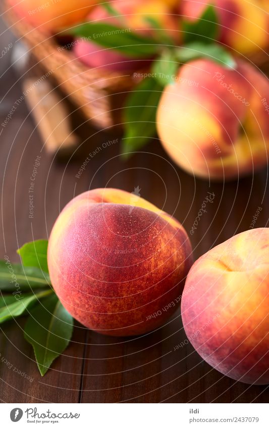 Fresh Ripe Peaches Fruit Nutrition Natural Juicy Sweet Yellow Red food drupe Refreshment Snack healthy Raw fuzzy Fuzz Vertical ripe stone fruit ingredient