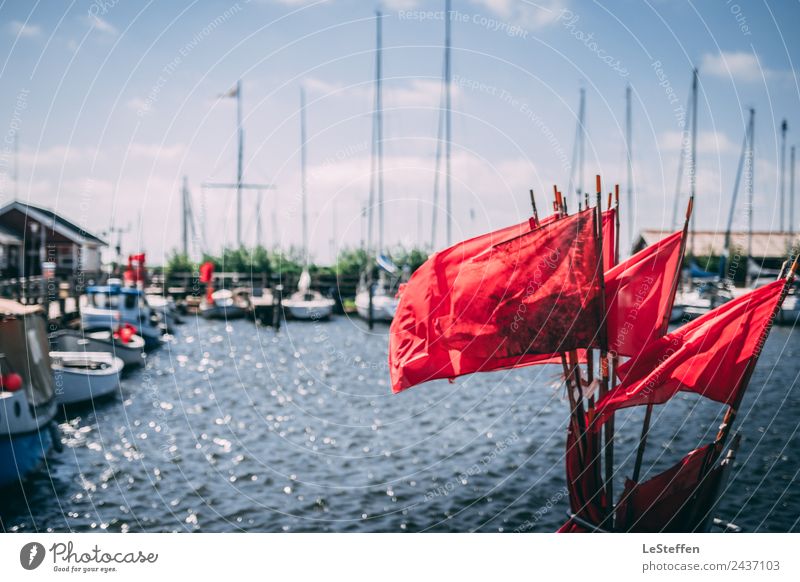 Red Flags Fishing Summer A Royalty Free Stock Photo From Photocase
