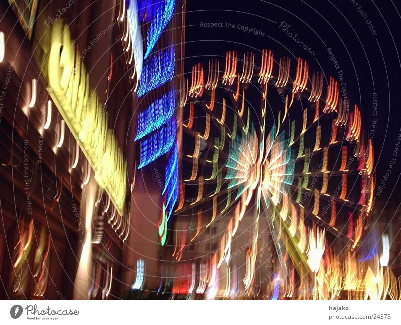 Ferris wheel Night Long exposure Places Blur Leisure and hobbies Light Markets