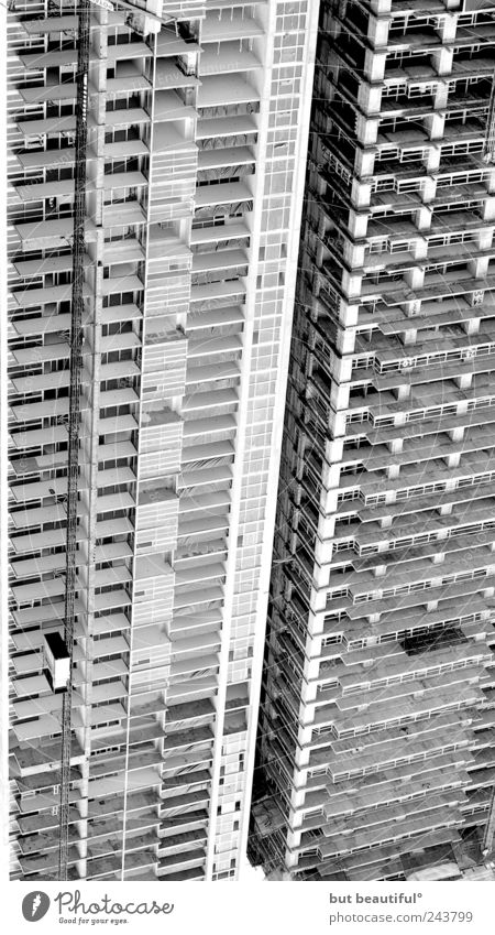 left and leaving° Town Capital city Deserted High-rise Might Animosity Black & white photo Contrast