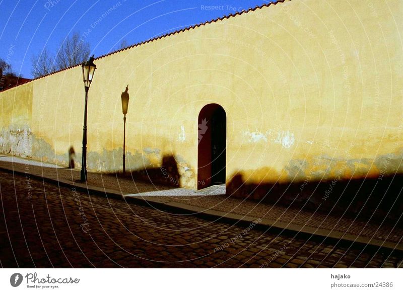 Light and shadow Lantern Europe Shadow Blue sky Contrast Gate Street