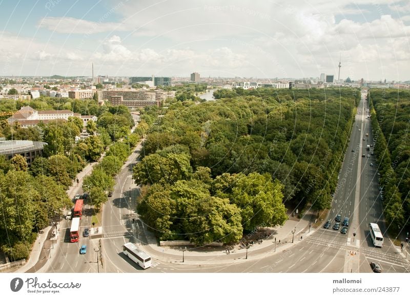 View of Berlin's traffic route Capital city Tourism Sightseeing Downtown Skyline Populated House (Residential Structure) High-rise Tourist Attraction