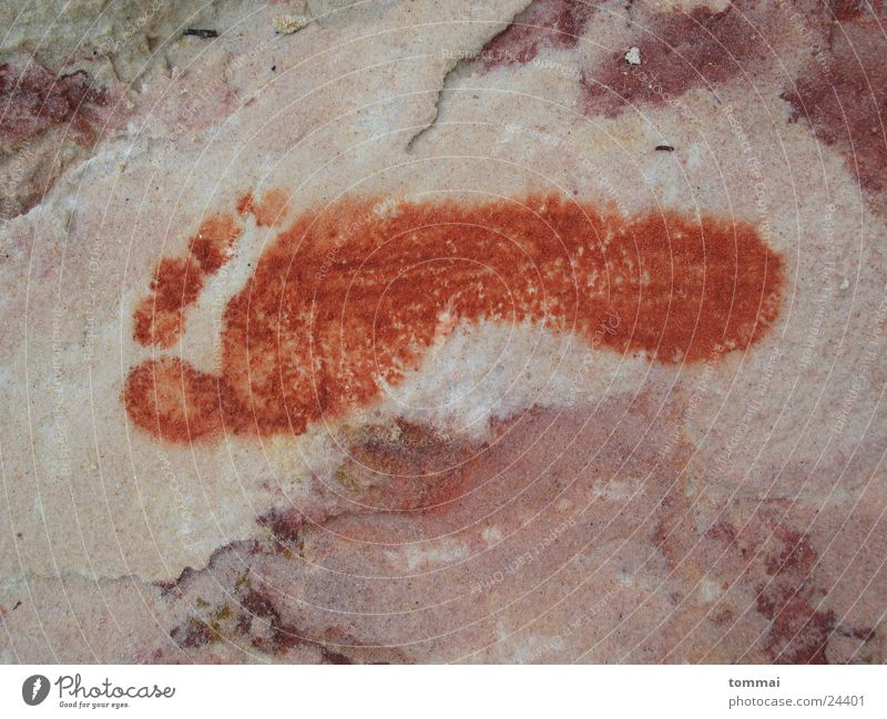 footprints Red Footprint Right Tracks Human being Sand Morro Branco Feet Barefoot