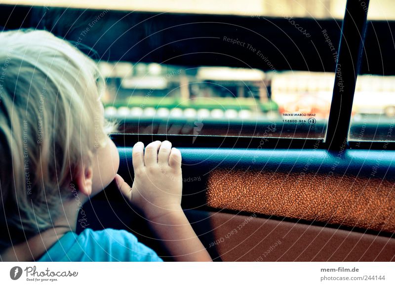 Outside is Bangkok Curiosity Child Discover Observe Car Window Hand Vacation & Travel Travel photography Rear seat Earth