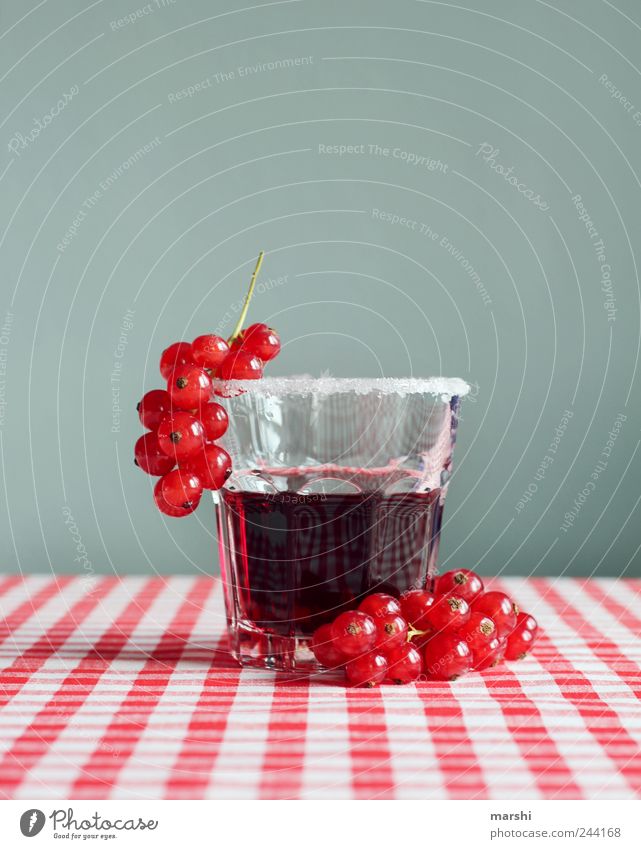 refreshment Food Fruit Nutrition Beverage Drinking Cold drink Juice Glass Red Thirsty Refreshment Sugar Berries currant juice Checkered Delicious Sour
