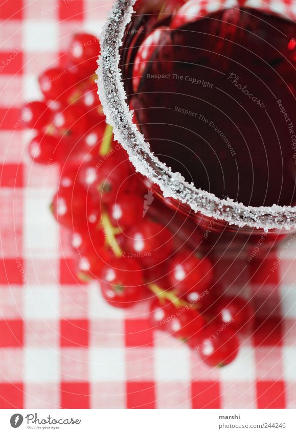 sweet & sour Food Fruit Nutrition Beverage Drinking Cold drink Juice Glass Red Sugar Redcurrant Blur Perspective Sweet Sour Converse Checkered Colour photo